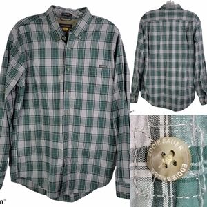 Eddie Bauer Travex Long Sleeve Plaid Shirt Button Down Hiking Camping Medium